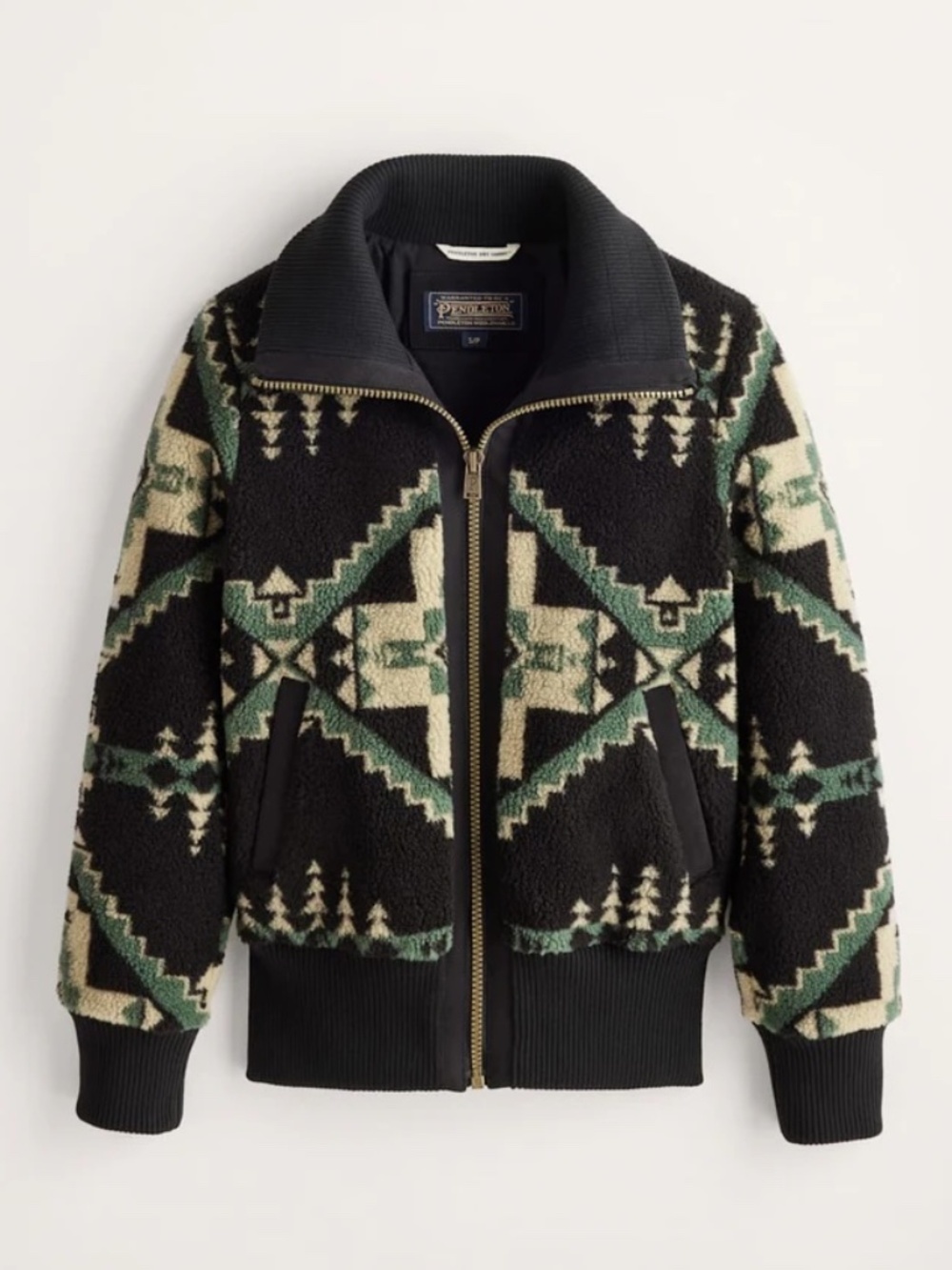Pendleton womenโs foxglove Range Fleece Bomber Jacket size medium